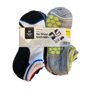 Grey Multi - Member's Mark Boy's 10-Pack Ultra Lite Smooth Toe Seam No Show Sock
